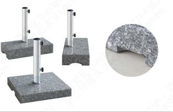 Natural Granite Square & Round Parasol Base with Pull Rod