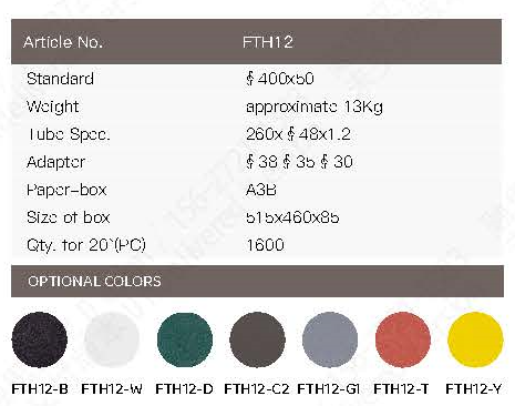 Size and Color Chart