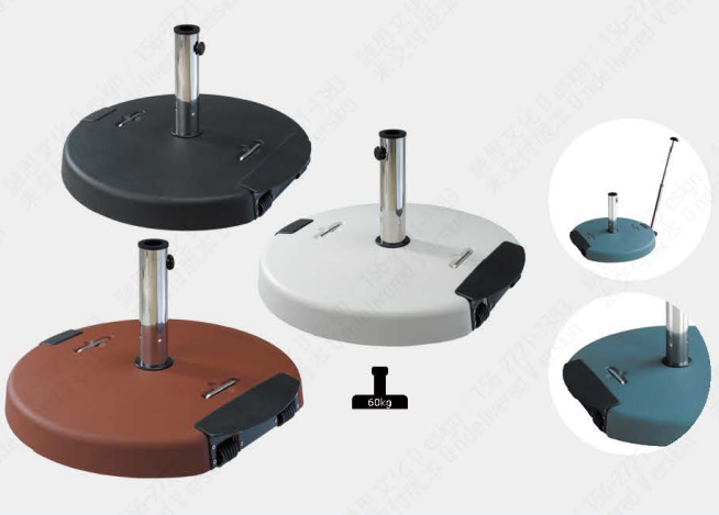 RLTH60 Easy-Roll Polyethylene Concrete Umbrella Base with External Pull Rod