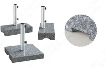 Natural Granite Square & Round Parasol Base with Pull Rod umbrella base
